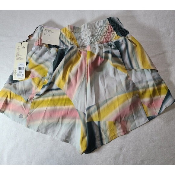 CALIA Step Up Shorts Sediment Stripe Green XXS High Rise Athletic 3" Inseam - Picture 4 of 6